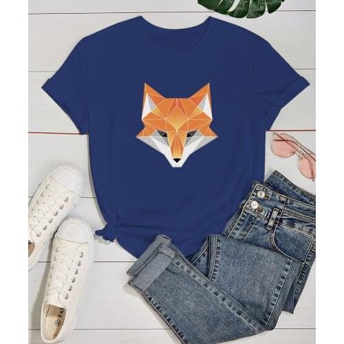 Summer Womens Blouse Graphic T-shirt Animal Print Sport Short Sleeve T-shirt Womens Shirt Round Neck Casual Loose T-shirt