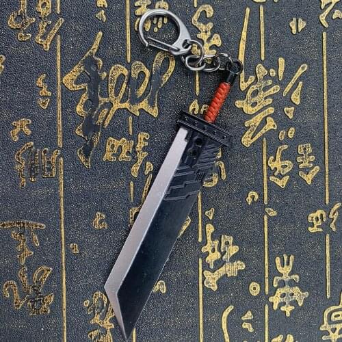 Men Final Fantasy 7 Remake Zack Fair Weapon Sword of Armor Break Key Ring Cloud Strife Buster Sword Keychain Metal Game