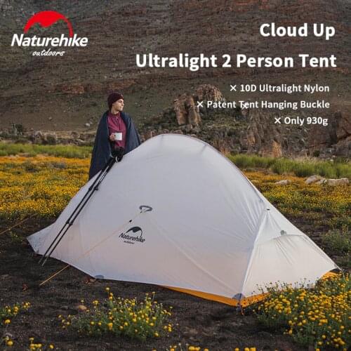 Naturehike 10D Cloud up UL2 Ultralight 930g Camping Tent Portable Outdoor Waterproof 2 Man Tent