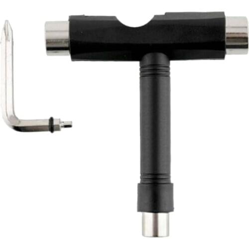 New Style Roller Skate Skateboard Longboard T Shape Board ATB Tool Hex Key Multi-Function Universal Black Useful (black)