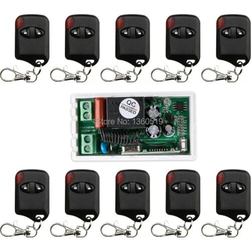 AC220V 10A 1CH 315MHz/433MHZ Wireless RF Remote Control Switch 10*cat eye Transmitter+1*Receiver for Appliances Gate Garage Door