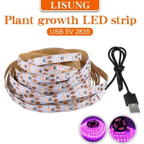 Usb Led Grow Light 5v Led Strip Full Spectrum Flower Plant Phyto Growth Lamps For Greenhouse Hydroponic Plant Growing