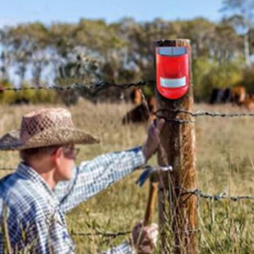 LED Solar Light Alarm Lamp 110db Warning Sound 6led Red Light IP65 Waterproof Motion Sensor Caution Lights Secret Place Wall