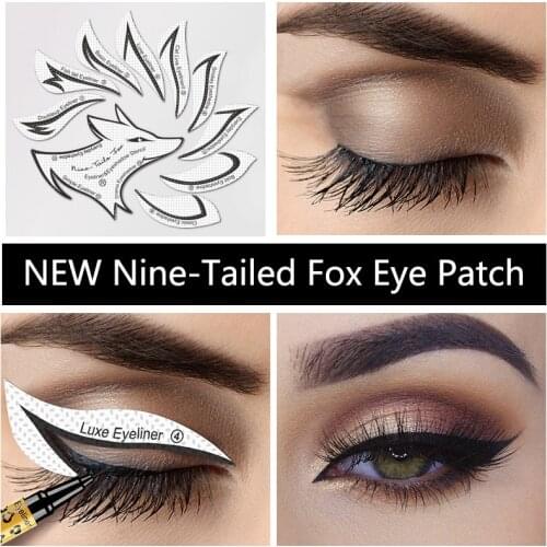 Convenient and fast eye shadow eyeliner makeup template stickers nine tail fox eye makeup template eye makeup tools