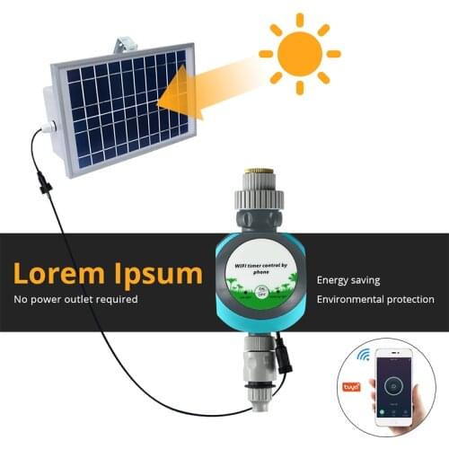 Tuya WiFi Smart Garden Irrigation System Solar Energy Auto Water Controller Home Garden Watering Timer Remotely Sprinkler Set