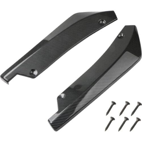 2Pcs Universal Car Rear Bumper Lip Spoiler Diffuser Splitter Scratch Protector Bumper Deflector Spoiler
