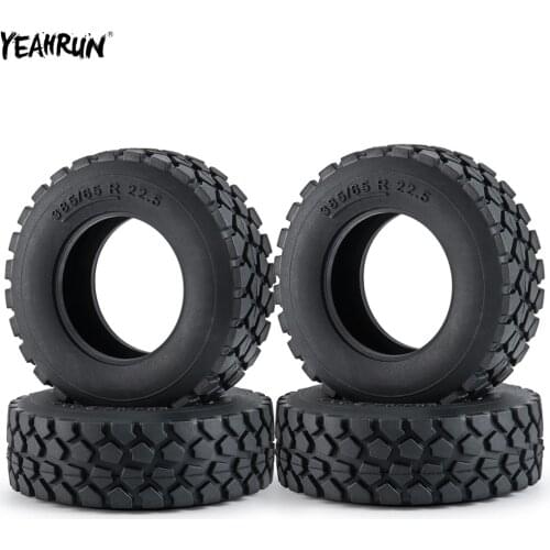 YEAHRUN 1/2/4/5Pcs Rubber Rocks Tyres 30mm Width Wheel Tires For 1/14 Tamiya RC Trailer Tractor Truck Car Upgrade Parts