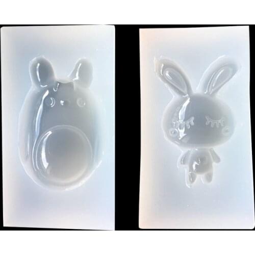 Mirror totoro love rabbit silicone mold following from crystal decoration