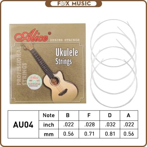 1 SET Professional Ukulele Strings Alice Black Nylon Or Clear Nylon 4 Strings AU04 Mini Hawaiian Guitar Strings