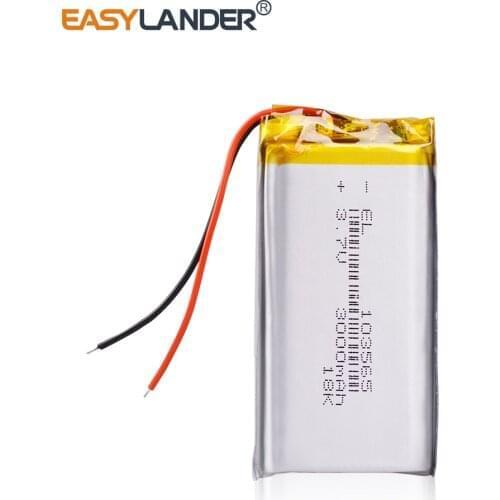 103565 3.7 V lithium polymer battery 3000 mah DIY power bank For DVD GPS PSP DVR Bluetooth speaker Camera E-book li ion