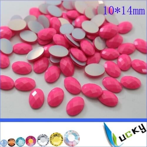 1440PCS 10*14mm oval shape neon pink color KOREAN QUALITY hotfix epoxy flatback pearl rhinestone perfect look
