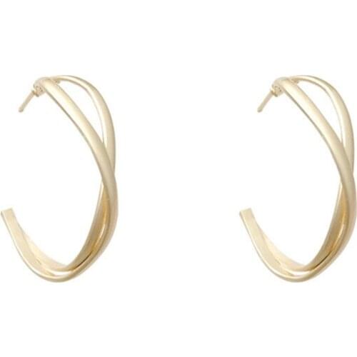 2021 New Women Hoop Earrings Chic Brincos Simple Party Fashion Round Hoops Earrings Earrings for Women Jewelry