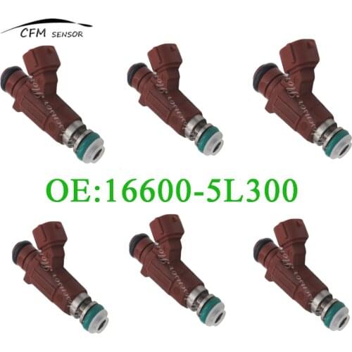 6pcs New Brand 16600-5L300 Fuel injector For Nissan Sentra 2000 1.8L 4Cyl QG18DE FBJB100