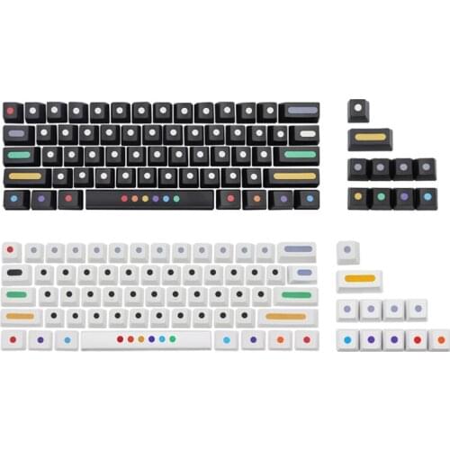 71 Keys Keycap PBT Dye Sublimation OEM Profile Mechanical Keyboard Dots Keycap for rk61 series, Gans alt61 series
