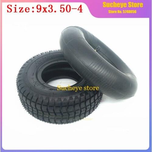 9x3.5-4 Tire Inner Tube with Bent Valve Stem 9 *3.50-4 Inch Tyre of Electric Small Surfing Four-Wheel Skateboard Beach Car