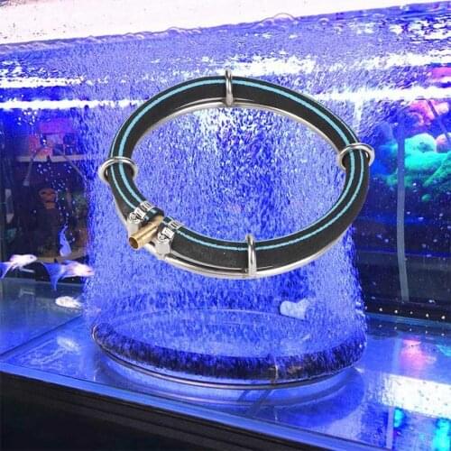Fish Tank Bubbler Circular Bubble Diffuser Aerator Air Pump Ring Fish Pond Oxygen Bubbler Aquarium