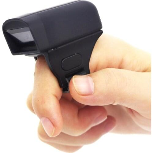 Wireless Mini Qr Code Wearable Ring Bluetooth 1D Laser Barcode Scanner Finger Ring Type Scanner