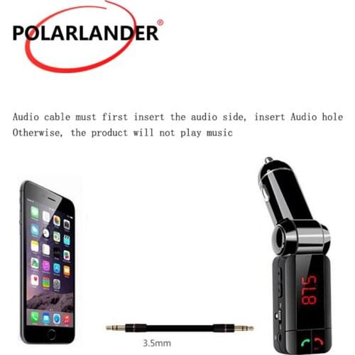Bluetooth MP3 PlayerHandsfree Car Kit AUX Hands Free FM Transmitter with Dual USB MP3 SD LCD Car Charger Cigarette Lighter