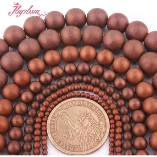 Coffee Brown Hematite Beads Round Frost Stone Spacer Beads 2.3.4.6.8.10mm for DIY Women Men Jewelry Making Necklace Bracelet 15"