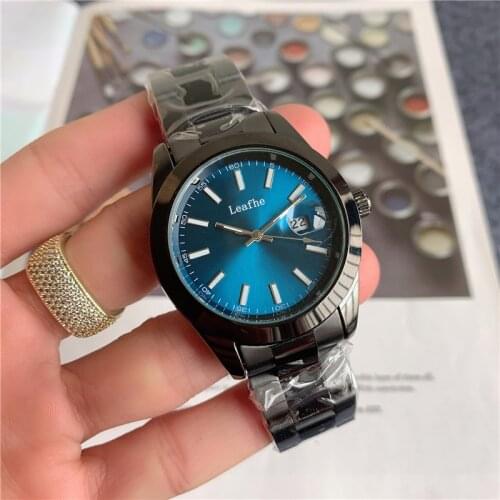Fashion Brand Watches Calendar Function Stainless Steel Material Quartz Watch Black Clock Dial Diameter 40mm Montre Homme reloj