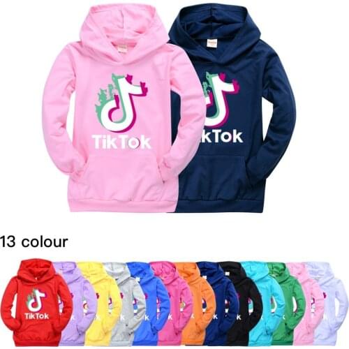 TIK TOK Children Hoodie Sweatshirt Kids Boys Girls Kids Cartoon Streetwear Pullover Tops Coats