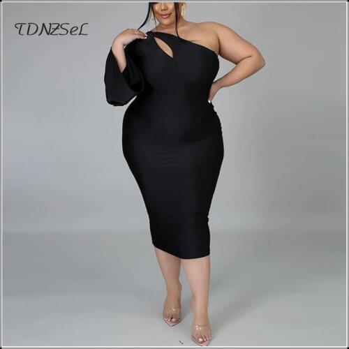 Elegant Bodycon Dress Women Plus Size Black Tube Top Dress Lady Sexy Hole Skinny Pink Long Dress Party Club 2020 Autumn Custom