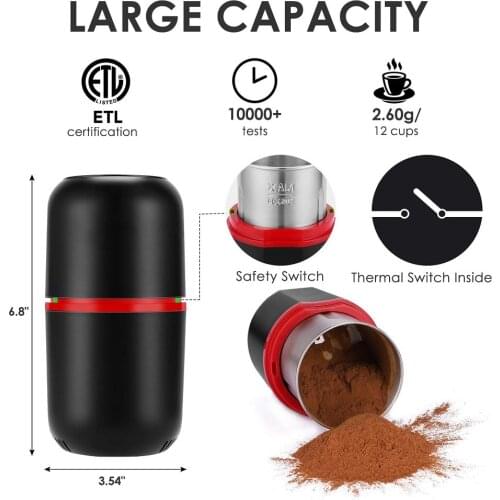 Electric Coffee Grinder Kitchen Cereals Nuts Beans Spices Grains Grinding Herbs Pepper Tobacco Household Coffee Grinder Machine