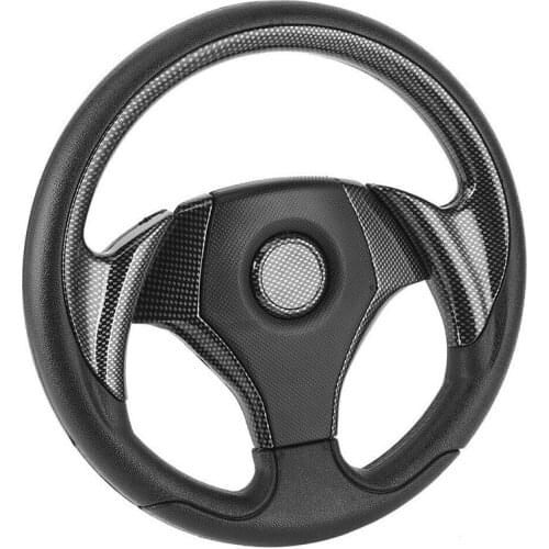 Racing Accessories Universal PVC Leather 6 Bolt Hole Car 320mm Steering Wheel Carbon Fiber