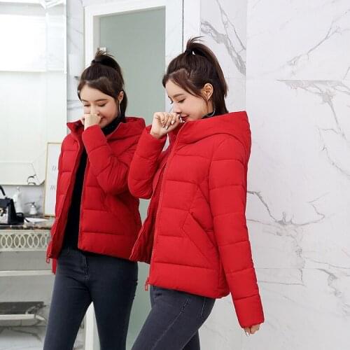Hot New Fashion Winter Coat Women Coat Short Jacket Plus Size Comfort Warm Down CottonCoat Hooded Fashion Casual Women Clothing
