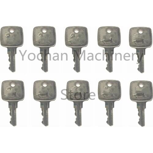 Set of 10) Ignition Key For John Deere For JD Equipment AR51481 AT195302 AT145929 Free Shipping