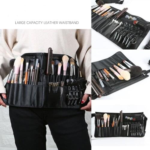 Large Capacity Makeup Brush Waist Bag Professional Powder Foundation Eyeshadow Cosmetic Brushes Cosmetics Tools Case