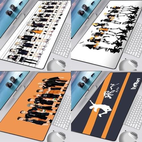Anime Haikyu Office Mice Gamer Soft Mouse Pad Computer Gaming Mousepad Anti-slip Natural Rubber with Locking Edge Gaming