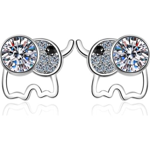925 Sterling Silver Passed Diamond Test Excellent Moissanite Ear Studs Round Earrings 0.6ct Gem Fashion Birthday Luxury Gift