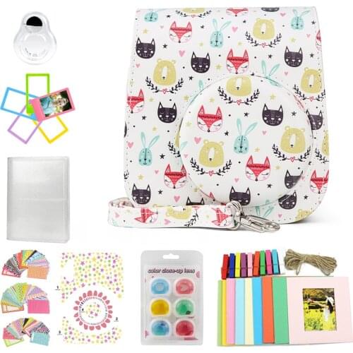 CAIUL Accessorie kit Compatible with Fujifilm Instax Mini 11 Instant Film Camera for kids Included case + more-Cute animal