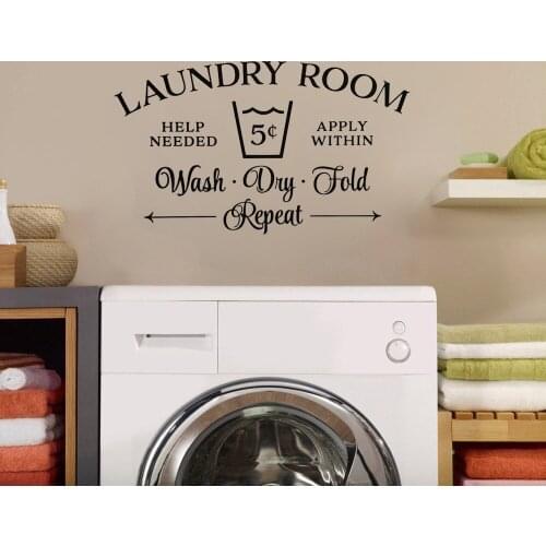Laundry Room Sign wall decals vinyl Laundry room Wall Decor Wall sticker for Laundry Room Home Room Decor removeable Mural G523