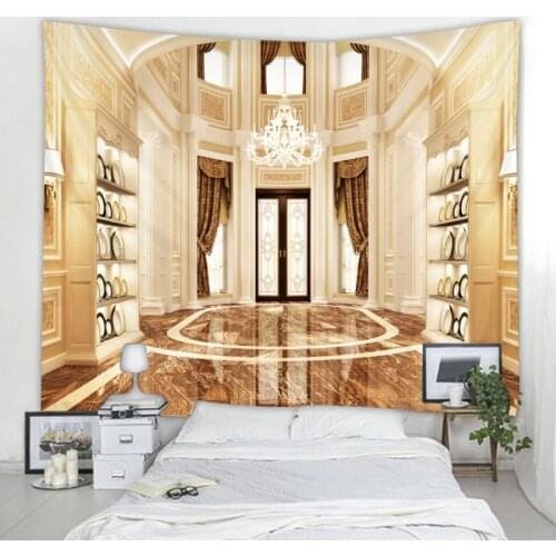 3d digital printing wall hanging living room style tapestry polyester fabric wall hanging tapestry party decoration