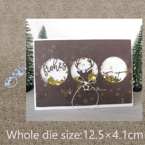 New Design Craft Metal Cutting Die die cuts letter deer circle decoration scrapbook Album Paper Card Craft Embossing die cuts