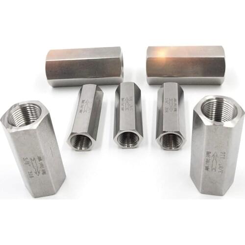 304 Stainless Steel One way Check Valve 1/4" BSP Female Threaded Max pressure 3 Mpa for air gas water