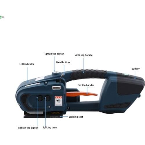 Portable plastic steel belt electric baler automatic strapping hot melt baler 13mm-16mm PET PP plastic 4000A