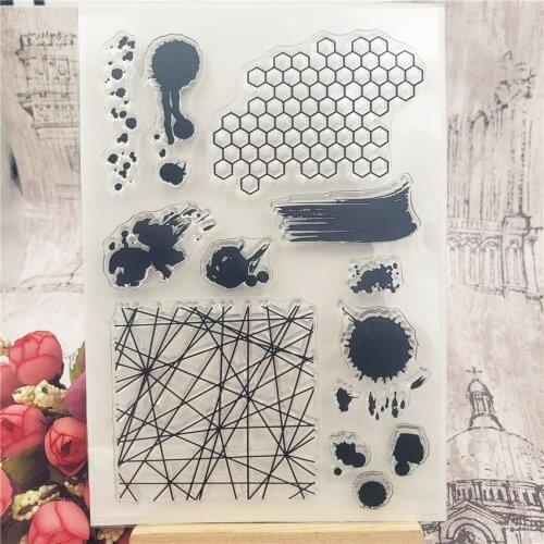11*16cm Honeycomb paint Transparent Clear Stamps / Silicone Seals Roller Stamp for DIY scrapbooking photo album/Card Making
