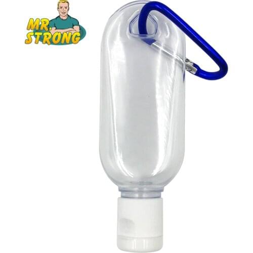 10Pcs/Lot 30ml 60ml Empty Refillable Bottle With Key Ring Travel Transparent Plastic Perfume My Small Bottle