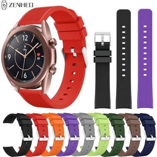 20mm Silicone Watchband for Samsung Galaxy Watch 3 41mm Replacement Band Strap For Xiaomi Huami Amazfit GTS 2 GTS2 GTR 42mm