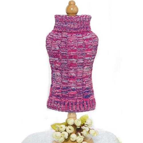 Dog Sweaters for Small Dogs Winter Warm Pet Dog Knitwear Soft Turtleneck Braided Puppy Clothes Sweater for Chihuahua Shih Tzu