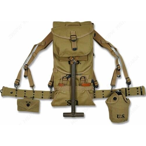 WWII WW2 US ARMY PARATROOPER SOLDIER M1928 1942 FIELD HAVERSACK SET WORLD WAR II SOLDIER MILITARY WAR REENACTMENTS EQUIPMENT