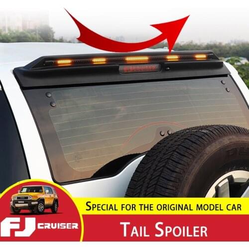 For Toyota FJ Cruiser Tail Spoiler Car Tail Wing FJ Streamline Light Exterior Tail Spoiler Rear Tail Wing Roof Visor Accessories