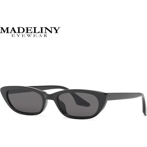 MADELINY Vintage Luxury Brand Small Sunglasses Women Cat Eye Sun Glasses Shades For Female Sunglass Ladies Retro Sunglases MA463