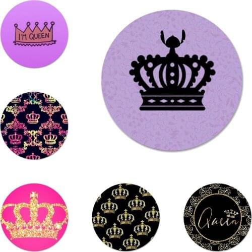 Love Queen Princess Icons Pins Badge Decoration Brooches Metal Badges For Clothes Backpack Decoration 58mm