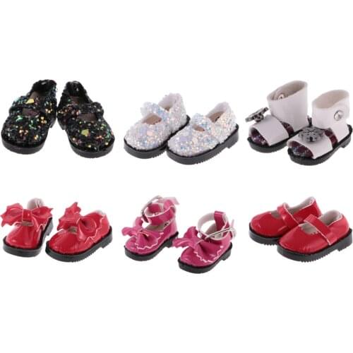 1 Pair of PU Leather Dolls Shoes for 1/6 12'' Blythe Dolls Clothes Dress up