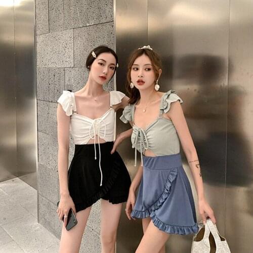 1 Piece Swimsuit Women Bodysuit Womens Swimwear One Hanfeng Cover Sexy Color Fairy Girl Skirt May Female Beach May Female Beach