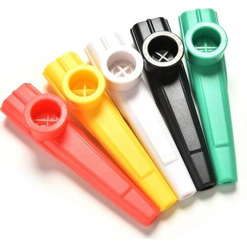 1pcs Plastic Kazoo 5 Mixed Color Wind Instrument Kazoo Instrument Gift Whistles